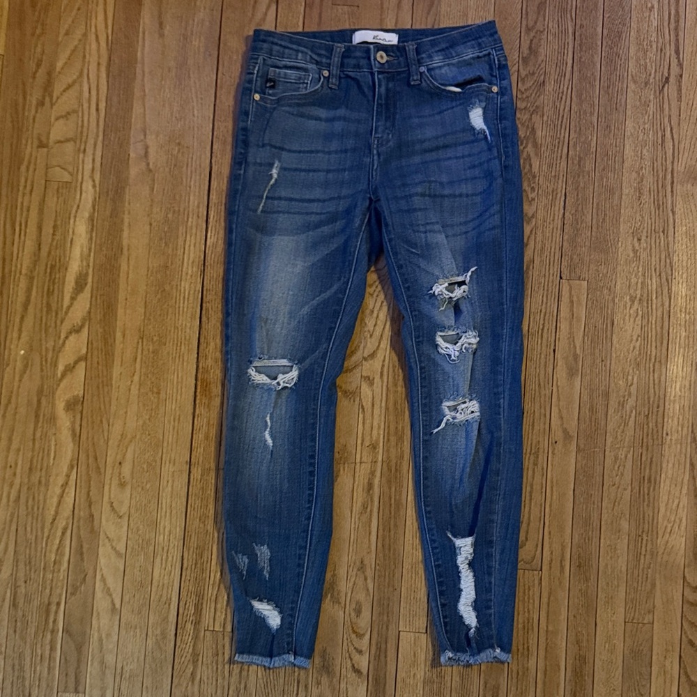KanCan Dark Blue Distressed Skinny Jeans